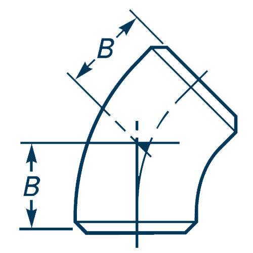 ASME B16.9 45 Degree Long Radius